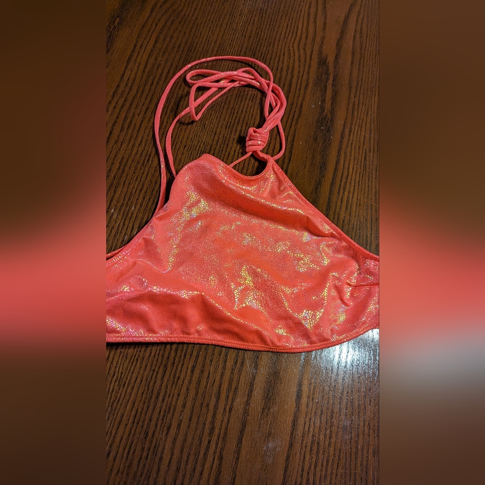 IheartRaves Coral halter top - snake skin